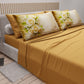 Draps en Coton, Ensemble de Lit avec Taies d'Oreiller en Impression Digitale Shabby 342