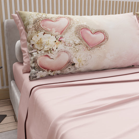 Lenzuola in Cotone, Completo Letto con Federe in Stampa Digitale Shabby 343