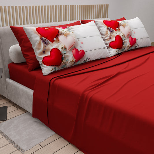 Lenzuola in Cotone, Completo Letto con Federe in Stampa Digitale Shabby 344