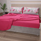 Draps en Coton, Ensemble de Lit avec Taies d'Oreiller en Impression Digitale Shabby 346