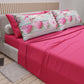 Draps en Coton, Ensemble de Lit avec Taies d'Oreiller en Impression Digitale Shabby 346
