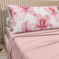 Lenzuola in Cotone, Completo Letto con Federe in Stampa Digitale Petalo 07 Cipria Chiaro.