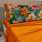 Lenzuola in Cotone, Completo Letto con Federe in Stampa Digitale Petalo 04 Arancione