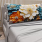 Draps en coton, Parure de lit avec taies d'oreiller en impression numérique florale 05-10