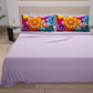 Draps en coton, Parure de lit avec taies d'oreiller en impression numérique florale 05-12