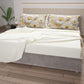 Draps en Coton, Parure de Lit avec Taies d'Oreiller à Imprimé Floral Numérique 05-13