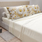 Draps en Coton, Parure de Lit avec Taies d'Oreiller à Imprimé Floral Numérique 05-13
