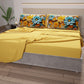 Draps en Coton, Parure de Lit avec Taies d'Oreiller à Imprimé Floral Numérique 05-16