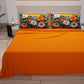 Draps en Coton, Parure de Lit avec Taies d'Oreiller à Imprimé Floral Numérique 05-18