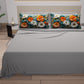 Lenzuola in Cotone, Completo Letto con Federe in Stampa Digitale Floreale 05-18