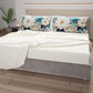 Draps en Coton, Parure de Lit avec Taies d'Oreiller à Imprimé Floral Numérique 05-19