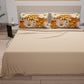 Draps en coton, Parure de lit avec taies d'oreiller en impression numérique florale 05-2