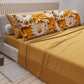 Draps en coton, Parure de lit avec taies d'oreiller en impression numérique florale 05-2
