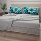 Draps en Coton, Parure de Lit avec Taies d'Oreiller à Imprimé Floral Numérique 05-21