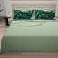 Draps en Coton, Parure de Lit avec Taies d'Oreiller à Imprimé Floral Numérique 05-22
