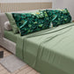 Draps en Coton, Parure de Lit avec Taies d'Oreiller à Imprimé Floral Numérique 05-22