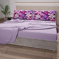 Draps en Coton, Parure de Lit avec Taies d'Oreiller à Imprimé Floral Numérique 05-23