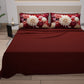Draps en Coton, Parure de Lit avec Taies d'Oreiller à Imprimé Floral Numérique 05-24