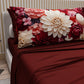 Draps en Coton, Parure de Lit avec Taies d'Oreiller à Imprimé Floral Numérique 05-24