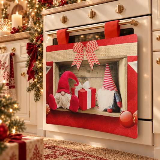 Christmas Oven Cover for Kitchen in Elf Digital Print 1pc 40x50cm