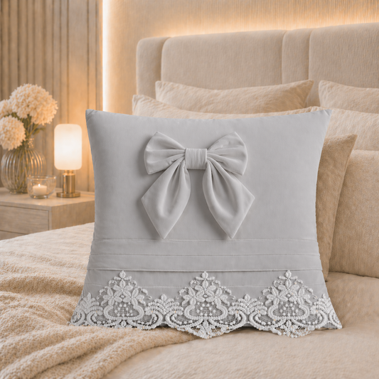 Cuscini Arredo in Velluto 1pz, Cuscini divano Bijou Grigio Chiaro
