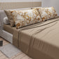 Draps en Coton, Parure de Lit avec Taies d'Oreiller en Impression Numérique Florale 06-13