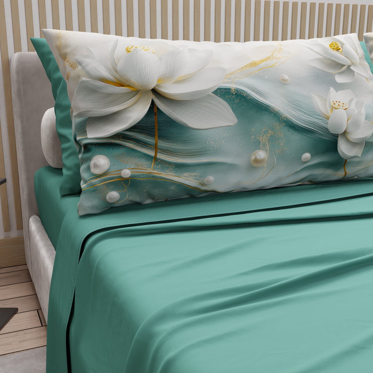 Lenzuola in Cotone, Completo Letto con Federe in Stampa Digitale Floreale 06-14