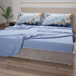 Draps en Coton, Parure de Lit avec Taies d'Oreiller en Impression Numérique Florale 06-15