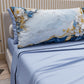 Draps en Coton, Parure de Lit avec Taies d'Oreiller en Impression Numérique Florale 06-15