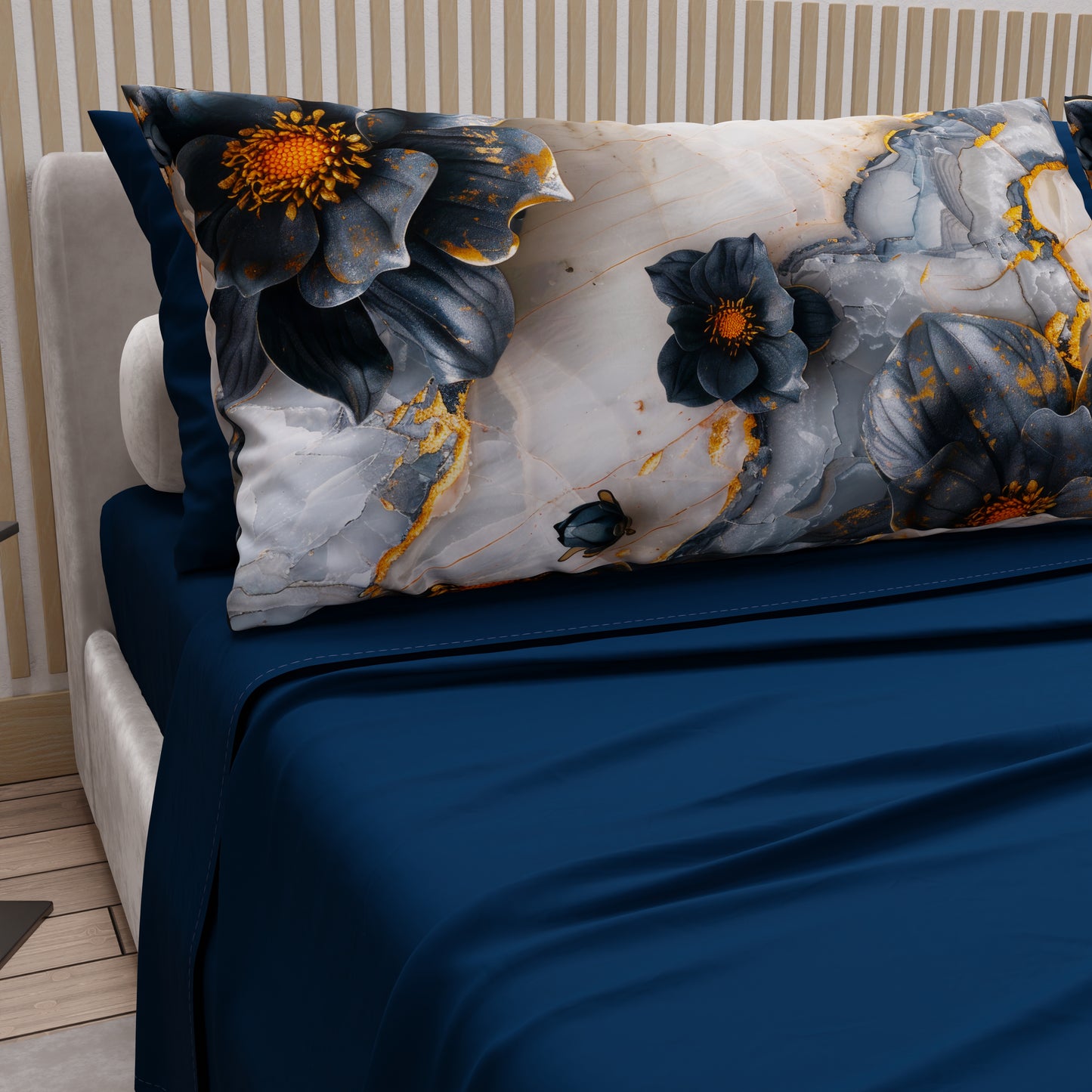 Lenzuola in Cotone, Completo Letto con Federe in Stampa Digitale Floreale 06-18