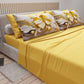 Draps en Coton, Parure de Lit avec Taies d'Oreiller en Impression Digitale Florale 06-20