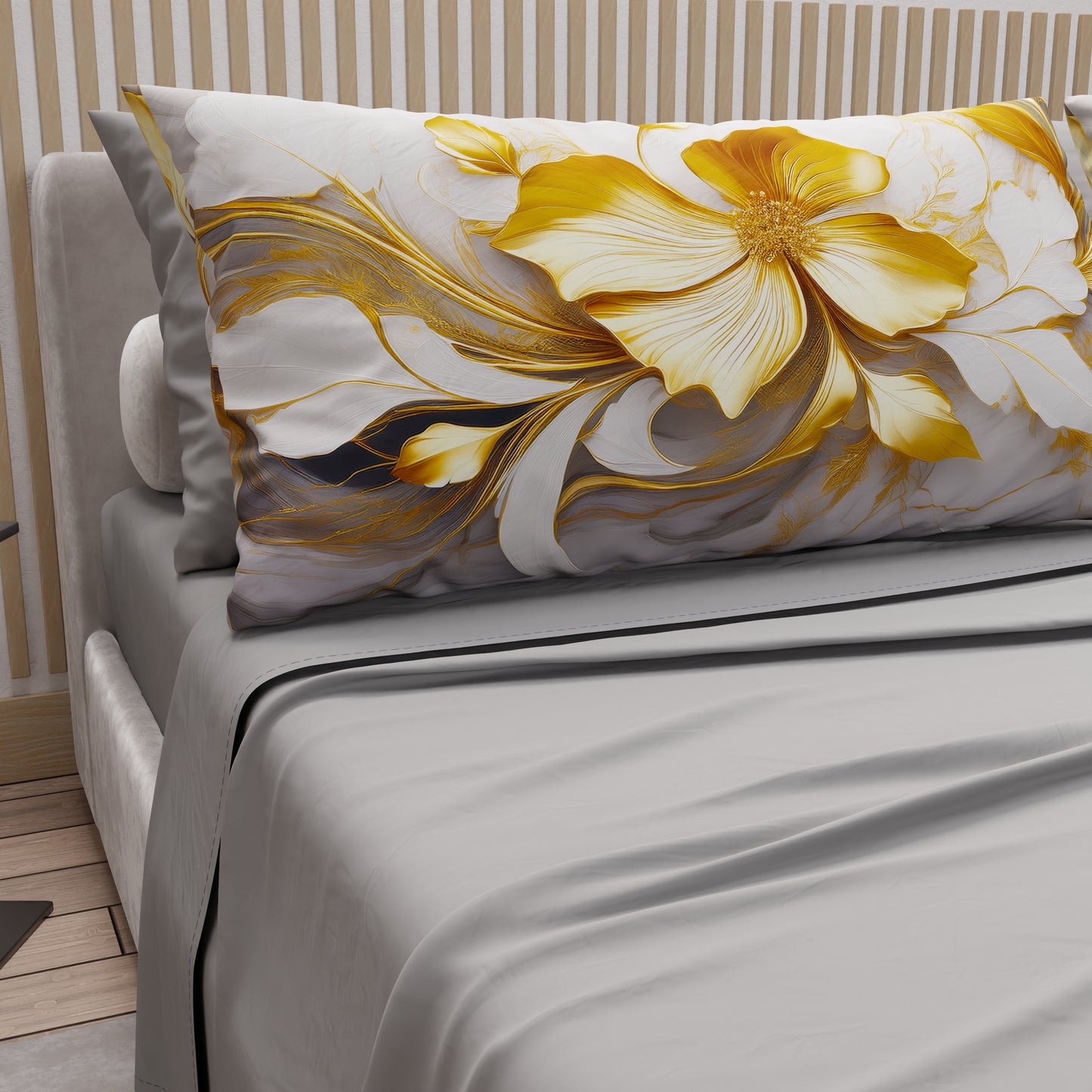 Lenzuola in Cotone, Completo Letto con Federe in Stampa Digitale Floreale 06-20