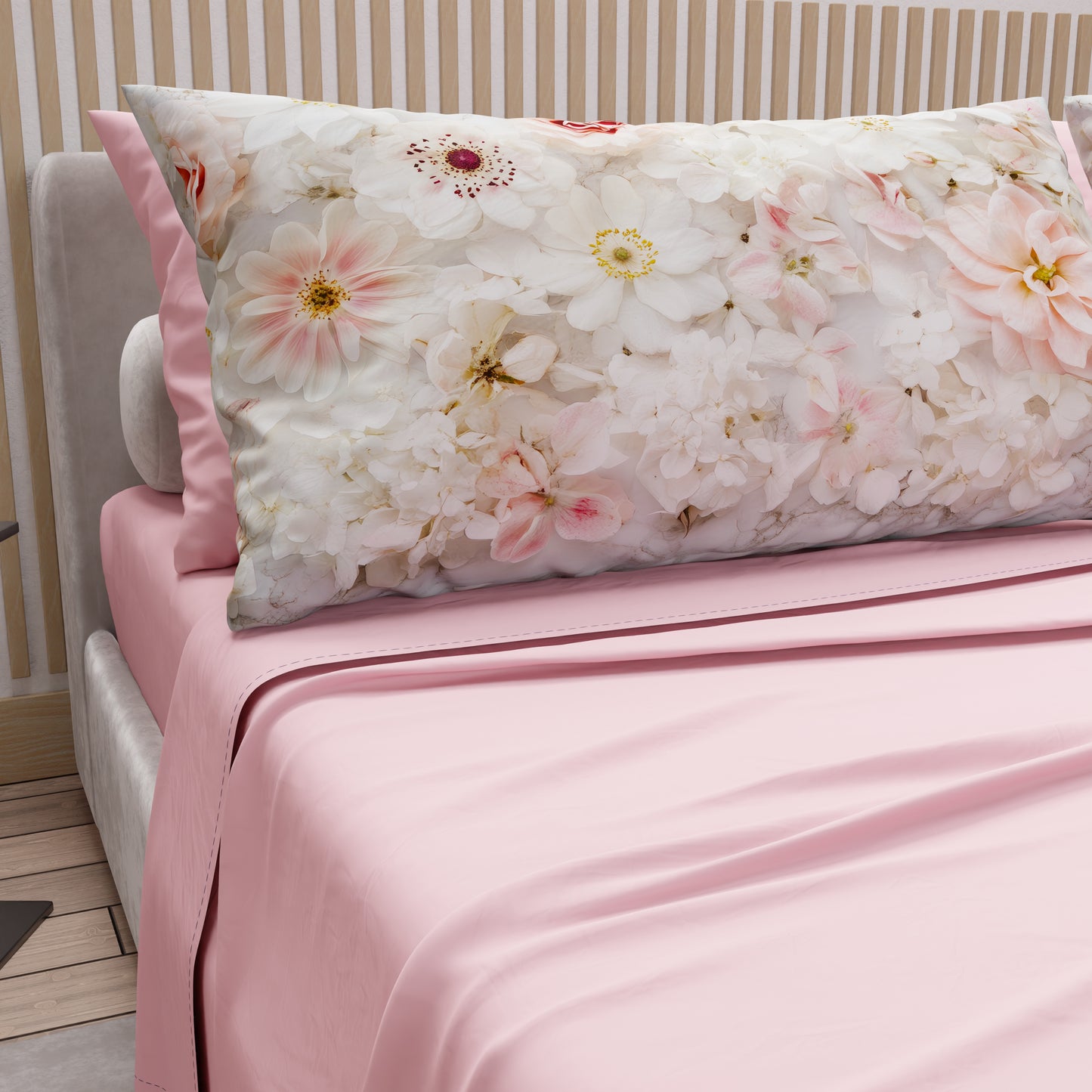 Lenzuola in Cotone, Completo Letto con Federe in Stampa Digitale Floreale 06-21