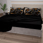 Draps en Coton, Parure de Lit avec Taies d'Oreiller en Impression Digitale Florale 06-22
