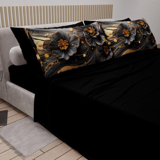 Lenzuola in Cotone, Completo Letto con Federe in Stampa Digitale Floreale 06-22