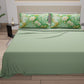 Draps en Coton, Parure de Lit avec Taies d'Oreiller en Impression Numérique Florale 06-3