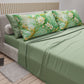 Draps en Coton, Parure de Lit avec Taies d'Oreiller en Impression Numérique Florale 06-3