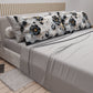 Draps en Coton, Parure de Lit avec Taies d'Oreiller en Impression Numérique Florale 06-7