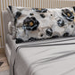 Draps en Coton, Parure de Lit avec Taies d'Oreiller en Impression Numérique Florale 06-7