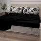 Draps en Coton, Parure de Lit avec Taies d'Oreiller en Impression Numérique Florale 06-7