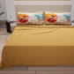 Draps en Coton, Parure de Lit avec Taies d'Oreiller en Impression Numérique Florale 06-9