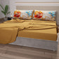 Draps en Coton, Parure de Lit avec Taies d'Oreiller en Impression Numérique Florale 06-9