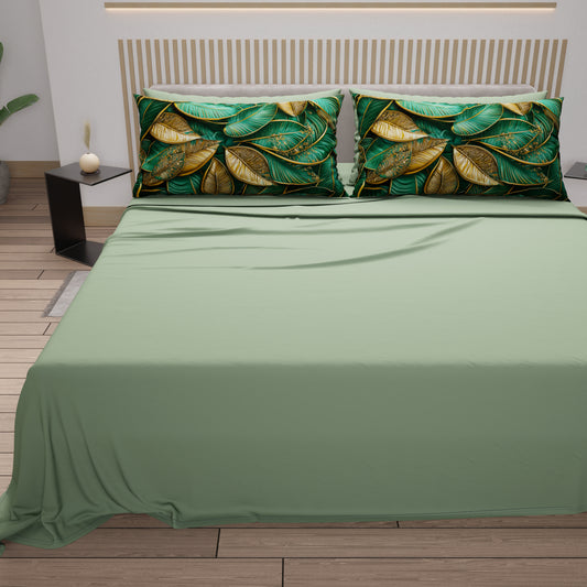 Lenzuola in Cotone, Completo Letto con Federe in Stampa Digitale Tropical 06-1