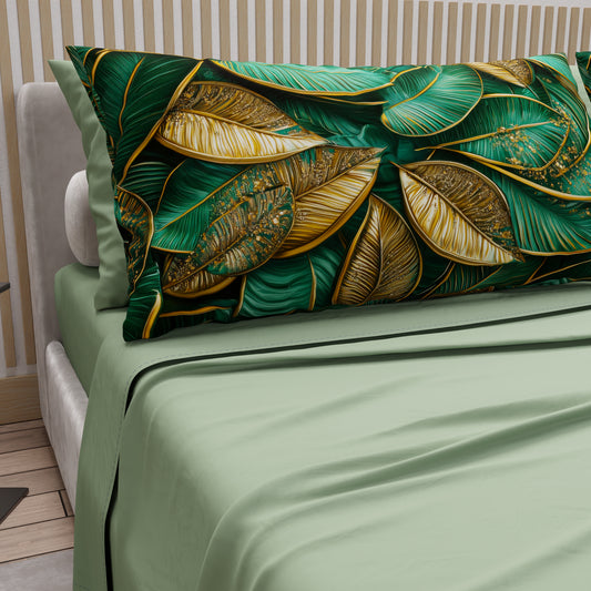 Lenzuola in Cotone, Completo Letto con Federe in Stampa Digitale Tropical 06-1