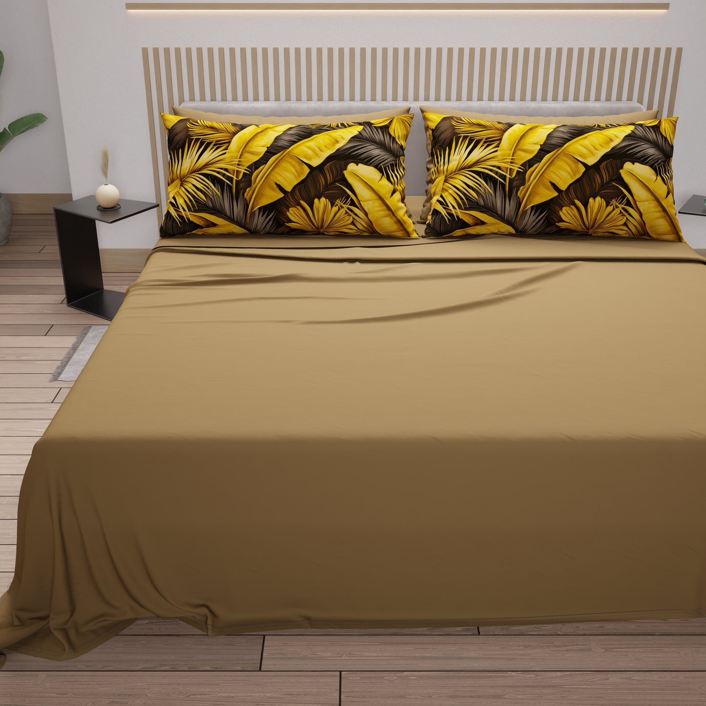 Lenzuola in Cotone, Completo Letto con Federe in Stampa Digitale Tropical 06-4