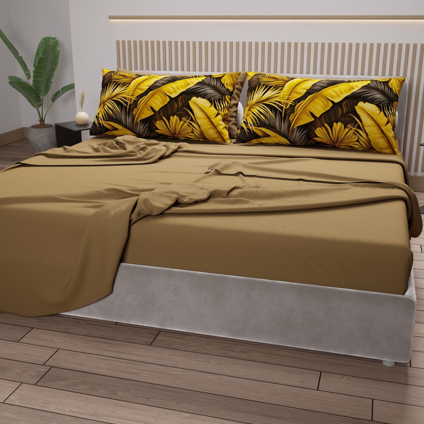 Lenzuola in Cotone, Completo Letto con Federe in Stampa Digitale Tropical 06-4