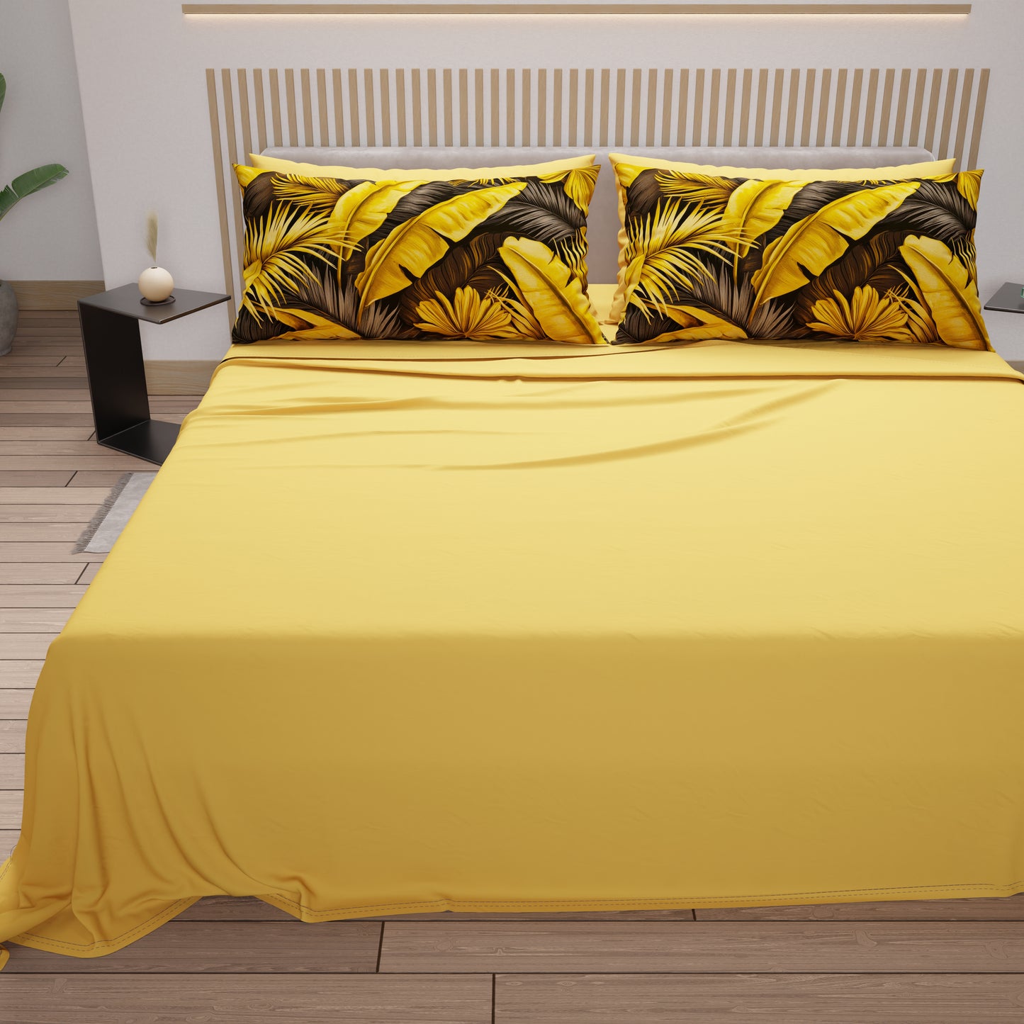 Lenzuola in Cotone, Completo Letto con Federe in Stampa Digitale Tropical 06-4