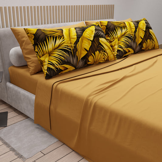 Lenzuola in Cotone, Completo Letto con Federe in Stampa Digitale Tropical 06-4