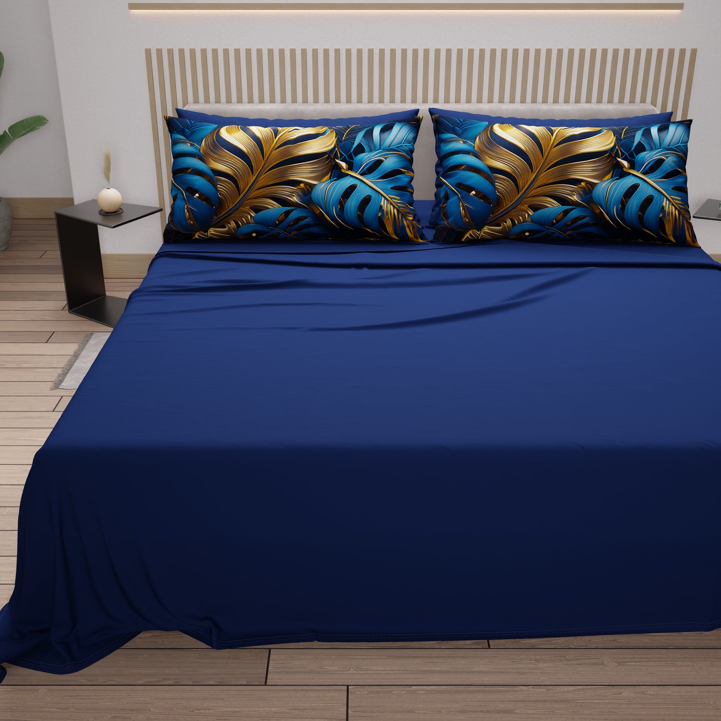 Lenzuola in Cotone, Completo Letto con Federe in Stampa Digitale Tropical 06-5