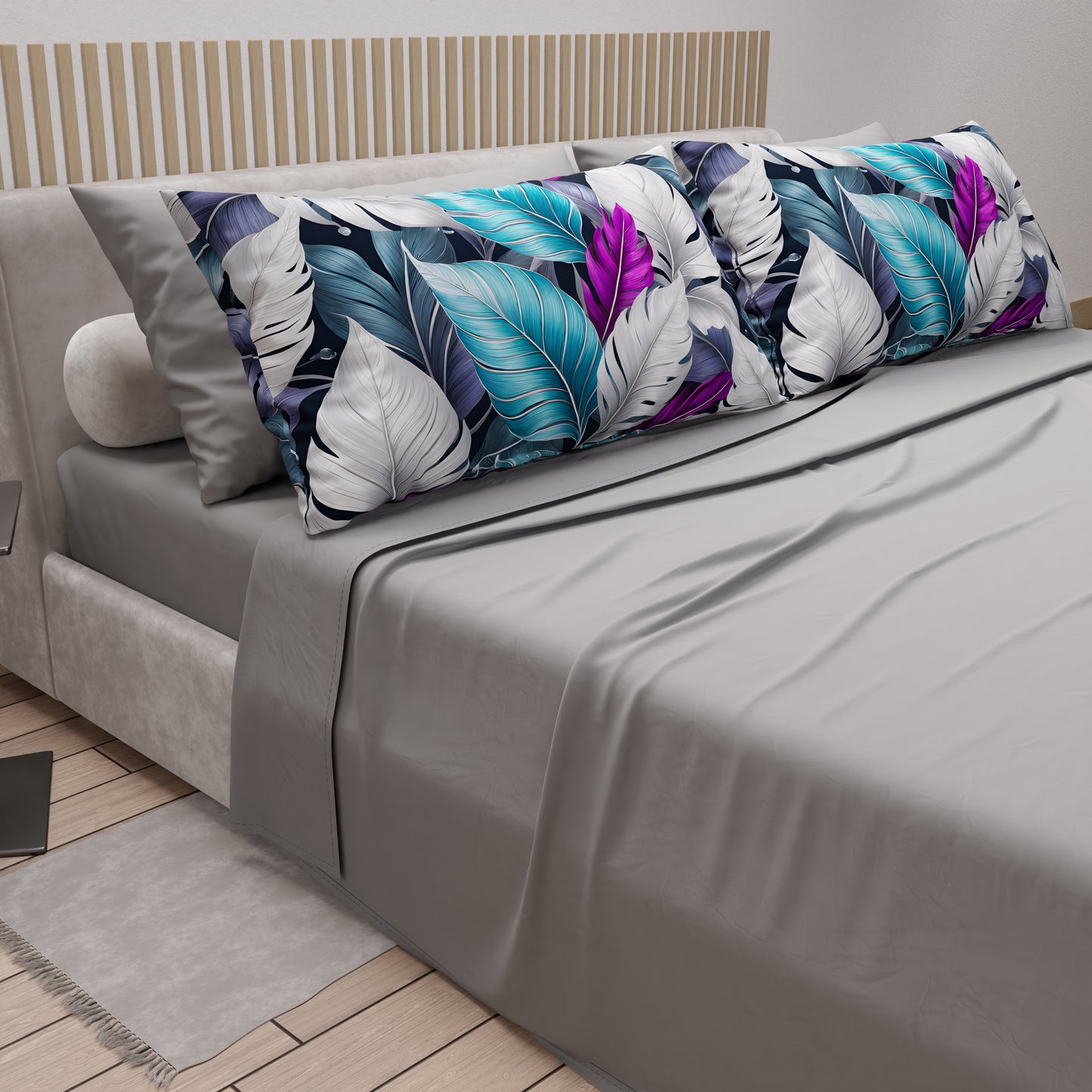 Lenzuola in Cotone, Completo Letto con Federe in Stampa Digitale Tropical 06-6